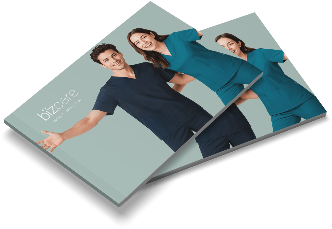 Biz Care healthcare uniforms catalogue including scrubs medical apparel and workwear for embroidery by Finer Embroidery
