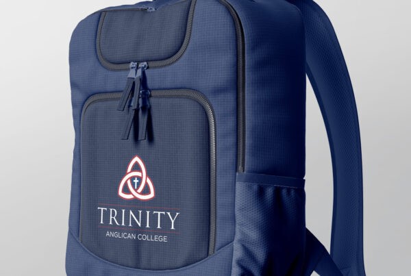 Durable school backpack with school logo, Finer Embroidery, Albury Wodonga